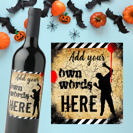 Sonderweinflasche Etikett Hochzeit zombie apolypse