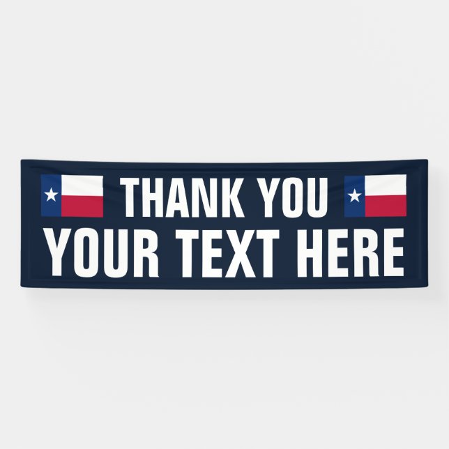 Sonderzeichen der Bundesstaaten Texas Danke, dass  Banner (Horizontal)
