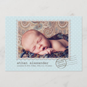 Sonderzustellung Süßer Babyjunge Fotoankündigung Ankündigung