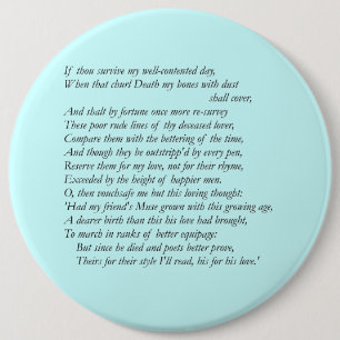 Sonett # 32 durch William Shakespeare Button