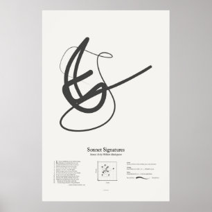 Sonett-Unterzeichnungen: Sonett 6 Poster