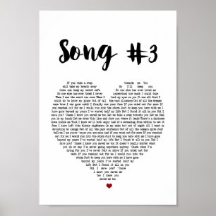 Song 3 Heart Song Lyric Wall Art Print Poster