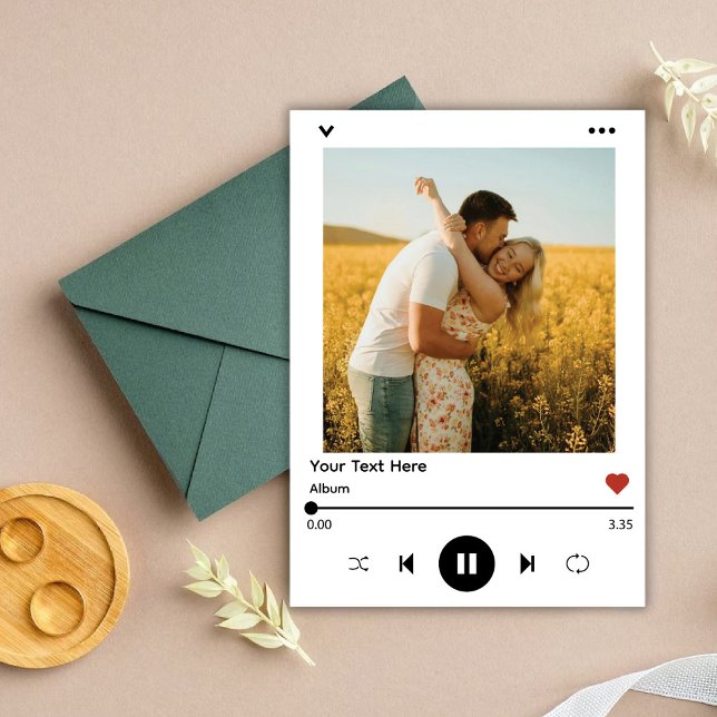 Song Album Foto Pregnancy Announccard Einladung (Song Album Photo Pregnancy Announcement Card)