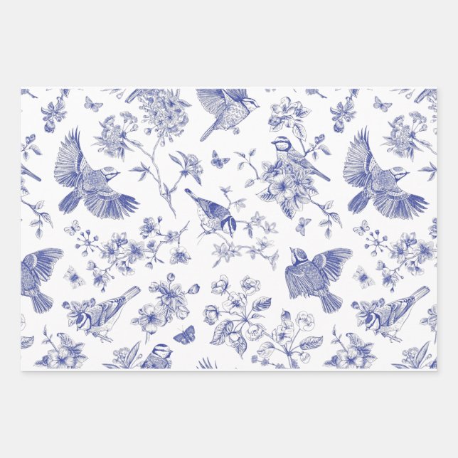 Song Bird Toile Geschenkpapier Set (Vorderseite 2)