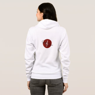 Song & Drum White_Red Hoodie