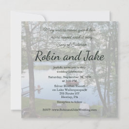 Song of Solomon Lake Photo Wedding Invitation Einladung