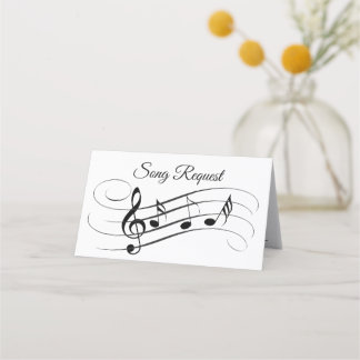 Song Request faltet Wedding Platzkarte