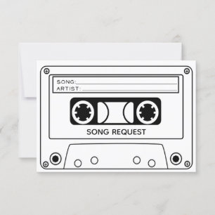 Song Request RSVP Card Einladung