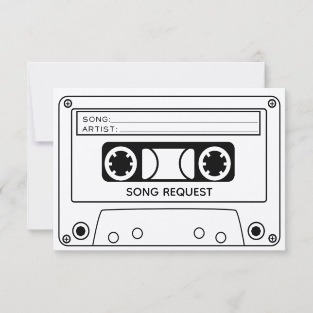 Song Request RSVP Card Einladung (Vorderseite)