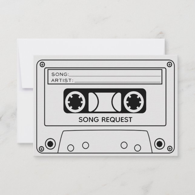 Song Request RSVP Card Einladung (Vorderseite)