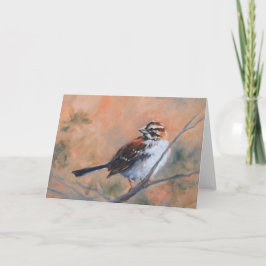Song Sparrow Fine Art Grußkarte Karte