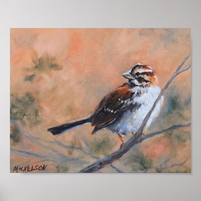 Song Sparrow Fine Art Print Poster (Vorne)