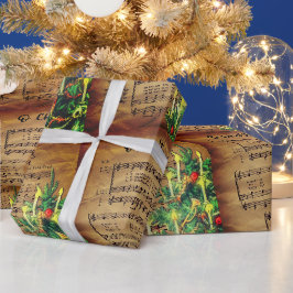 Song Tree Weihnachtswrapping Paper Geschenkpapier