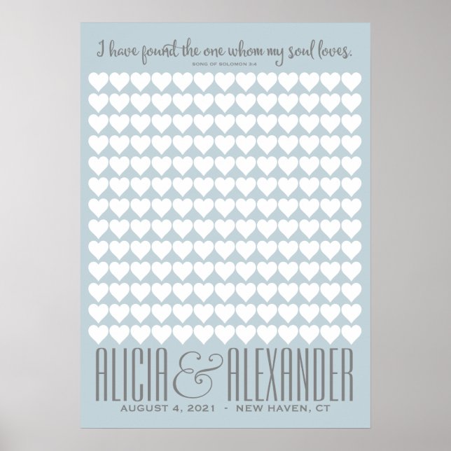 Song von Solomon CUSTOM COLOR | Hochzeitsbuch Poster (Vorne)