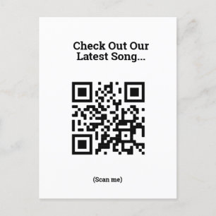 Song-Werbeaktion - QR Code Design Postkarte