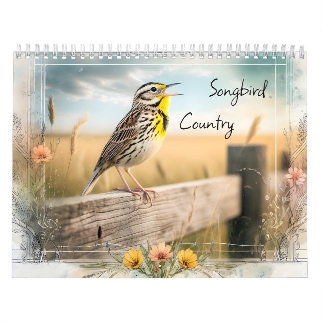Songbird Country Watercolor Style Kalender (Titelbild)