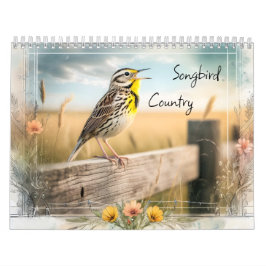 Songbird Country Watercolor Style Kalender