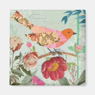 Songbird im Collage-Stil Magnet