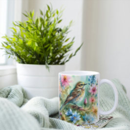 Songbird Melody Graceful Bird & Floral Elegance Kaffeetasse