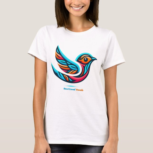 Songbird Nightingale mit Text Next Level Vocals T-Shirt (Vorderseite)