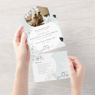 Songbirds Magnolias   Alles in einer Hochzeitsfeie All In One Einladung