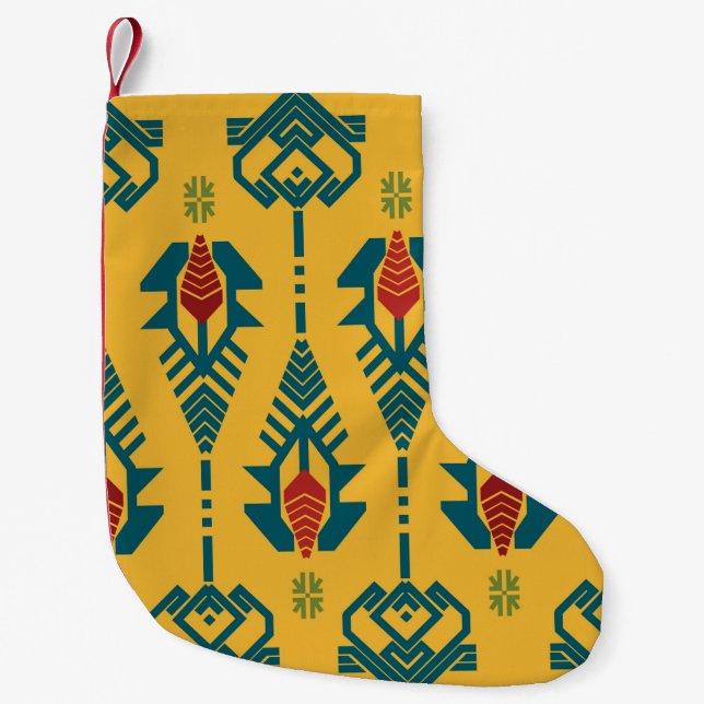 Songket Lombok Sasak Ethnisch Vintag Mo Kleiner Weihnachtsstrumpf (Vorderseite)