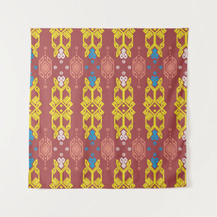 Songket Tenun geometrisches, indonesisches Batik M Wandteppich