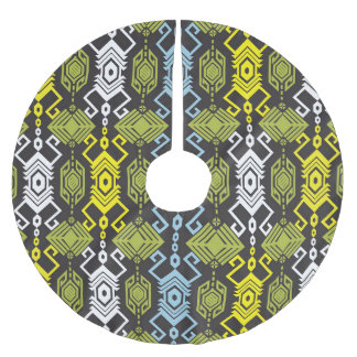 Songket Tenun: Traditionelles indonesisches Motiv. Polyester Weihnachtsbaumdecke