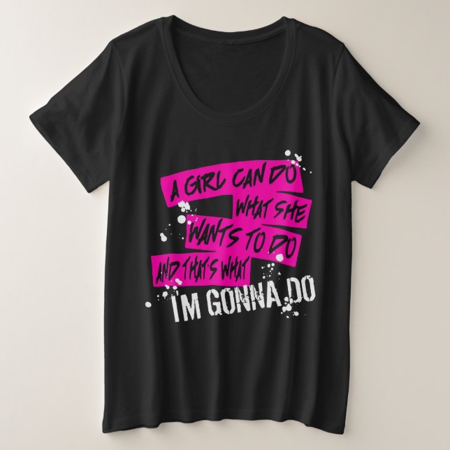 Songtext Damen Übergröße Schlechter Ruf Große Größe T-Shirt (Design vorne)