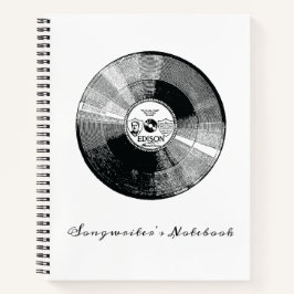 Songwriter-Notebook, Plattenalbum, personalisiert Notizbuch