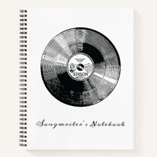 Songwriter-Notebook, Plattenalbum, personalisiert Notizbuch