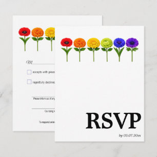 🌈  Songwunsch LGBTQ Erblüht Zusammen RSVP Karte