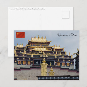 Songzanlin Tibetisches Kloster - Yunnan, China Postkarte