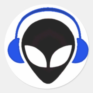 Sonic-Alien-Logo Runder Aufkleber