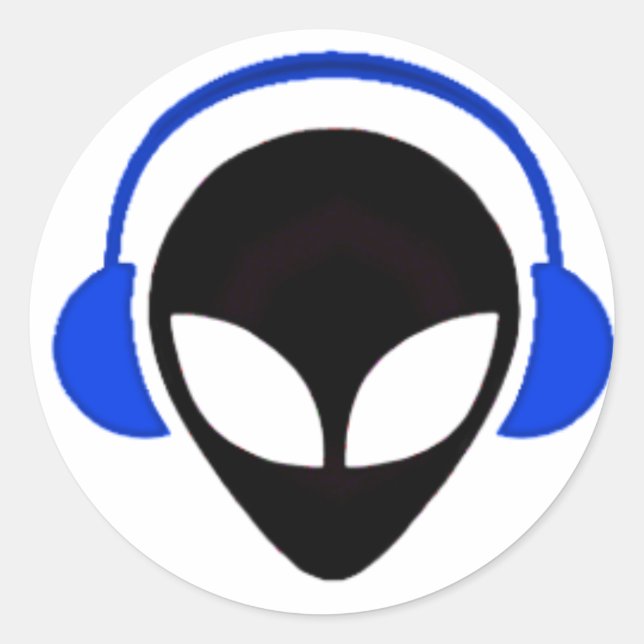 Sonic-Alien-Logo Runder Aufkleber (Vorderseite)