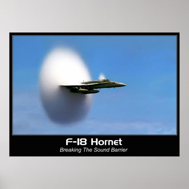Sonic Boom F-18 Hornet Poster Print (Vorne)