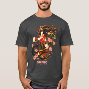 Sonic der Igel Schatten mit Kirschblüten-Sankop  T-Shirt
