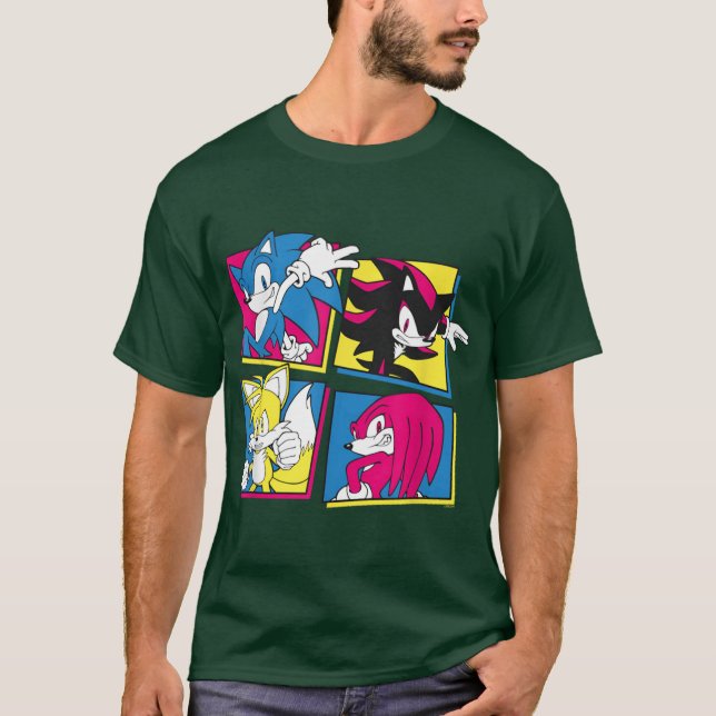 Sonic der Igel Sonic Shadowtails Knuckles T-Shirt (Vorderseite)