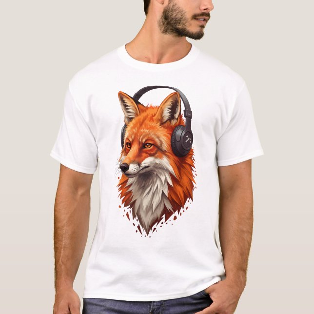 Sonic Flame – Abstrakter Fuchs in Bewegung T-Shirt (Vorderseite)