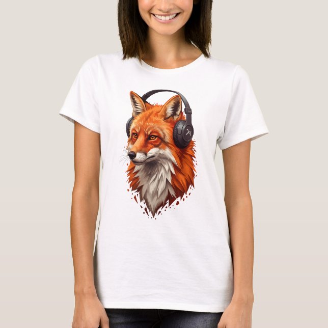 Sonic Flame – Abstrakter Fuchs in Bewegung T-Shirt (Vorderseite)