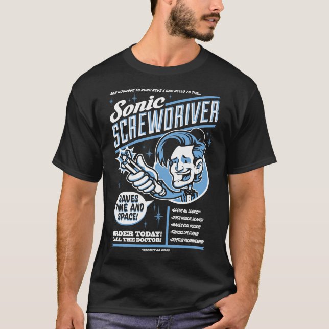 Sonic Screwdriver Ad  retro T-Shirt (Vorderseite)