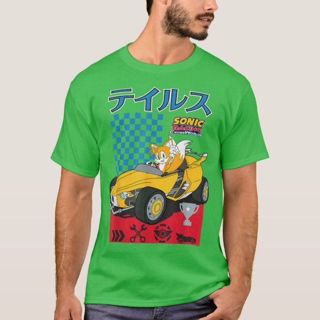 Sonic the Hedgehog Sonic Racing CrossWorlds Sonic  T-Shirt (Vorderseite)