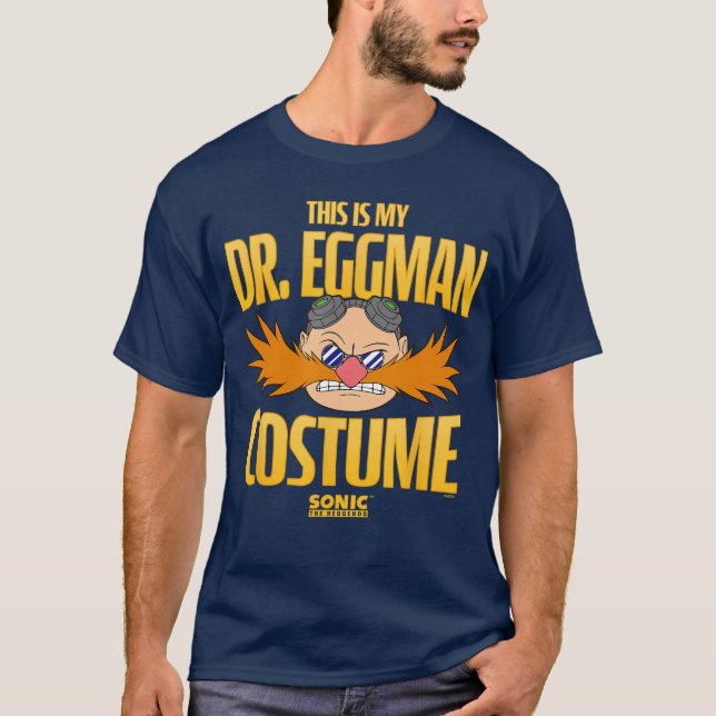 Soniche Hedgehog Halloweenhis Is My Dr Eggman Cost T-Shirt (Vorderseite)