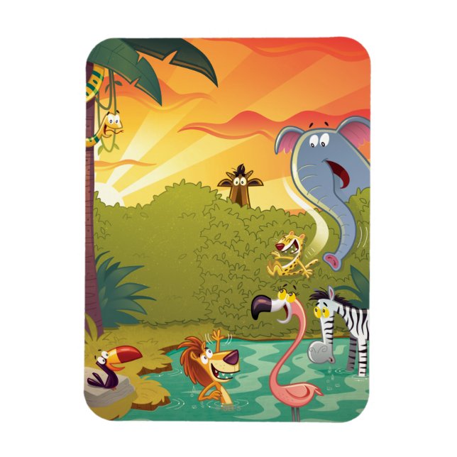 Sonn am Wasserloch Magnet (Vertikal)