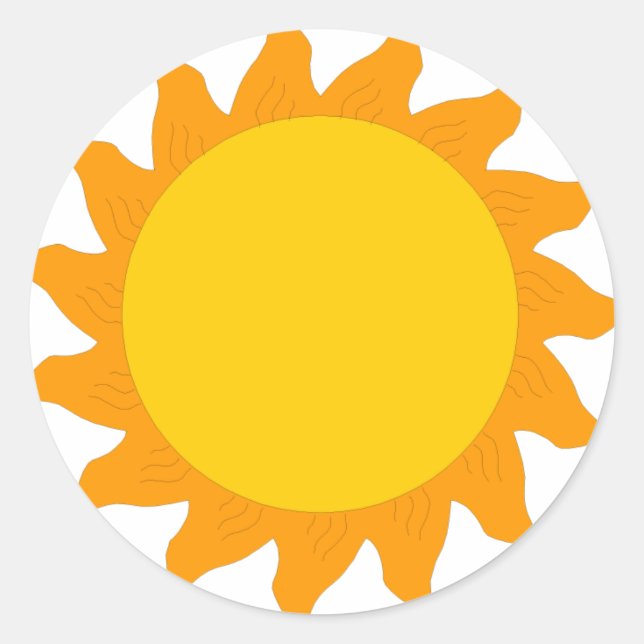 Sonne[1] Runder Aufkleber (Vorderseite)