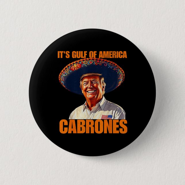 Sonne am Golf von Amerika Cabrones 2025 US-amerika Button (Vorderseite)