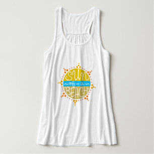 Sonne am Niedlichen Pun Summer Seaside Tank Top