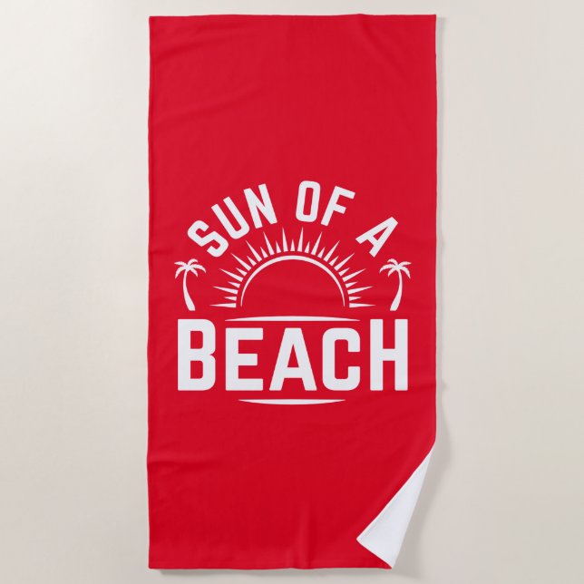 Sonne am Strand Strandtuch (Vorderseite)