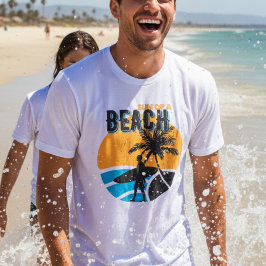 Sonne am Strand | Vintager lustiger Surfer Sommer T-Shirt