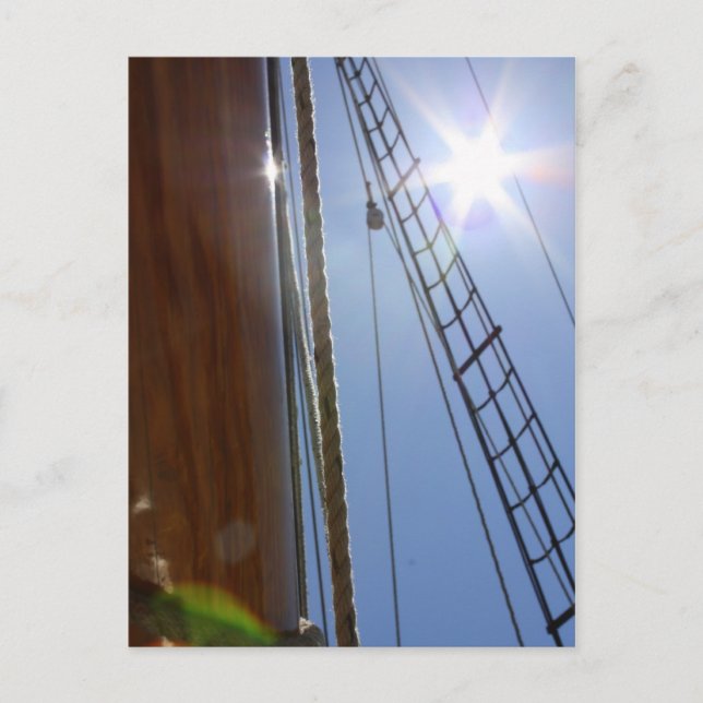 Sonne auf den Segeln Postkarte (Vorderseite)